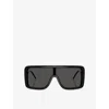 Dolce & Gabbana G6204 Rectangle-frame Acetate Sunglasses In Black