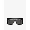 Dolce & Gabbana Womens Black Dg6204 Rectangular-frame Acetate Sunglasses In Black