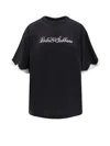 Dolce & Gabbana Logo-embroidered Lace-trimmed T-shirt In Black