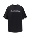 Dolce & Gabbana Logo-embroidered Lace-trimmed T-shirt In Black