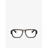 Dolce & Gabbana Womens Brown Dg3389 Pilot-frame Acetate Optical Glasses In Brown