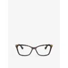 Dolce & Gabbana Womens Brown Dg3393 Cat Eye-frame Acetate Optical Glasses In Brown