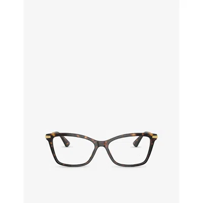 Dolce & Gabbana Womens Brown Dg3393 Cat Eye-frame Acetate Optical Glasses