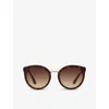 Dolce & Gabbana Dg4268 Round-frame Tortoiseshell Acetate Sunglasses In Brown