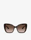 Dolce & Gabbana Womens Brown Dg4348 Butterfly-frame Acetate Sunglasses In Brown