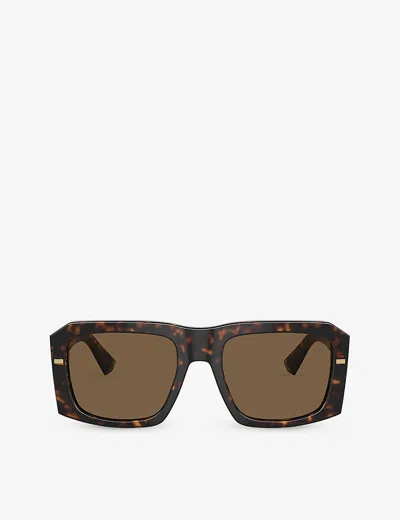Dolce & Gabbana Dg4430 Square Acetate Sunglasses In Brown