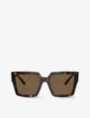 Dolce & Gabbana Tortoiseshell-effect Square-frame Sunglasses In Brown