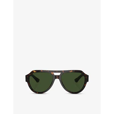 Dolce & Gabbana Womens Dg4466 Square-frame Tortoiseshell Nylon Sunglasses Brown