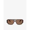 Dolce & Gabbana Womens Dg4482 Pilot-frame Tortoiseshell Acetate Sunglasses Brown In Brown