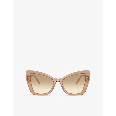 Dolce & Gabbana Womens Dg4489 Cat-eye Acetate Sunglasses Brown