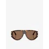 Dolce & Gabbana Womens Brown Dg4499 Pilot-frame Acetate Sunglasses