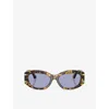 Dolce & Gabbana Womens Brown Dg4502 Oval-frame Acetate Sunglasses