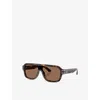 Dolce & Gabbana Womens Brown Dg4507 Pilot-frame Acetate Sunglasses