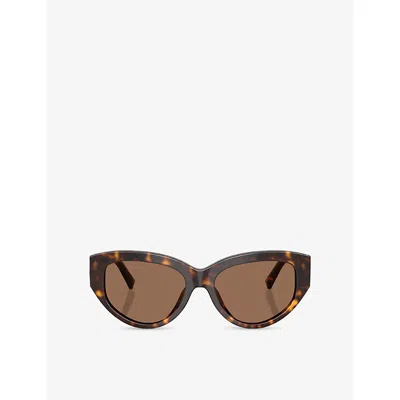 Dolce & Gabbana Womens  Dg4514 Cat-eye Tortoiseshell Acetate Sunglasses In Brown