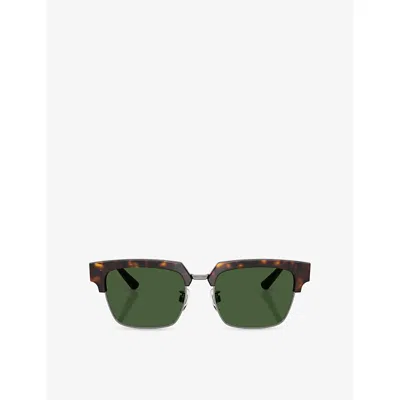 Dolce & Gabbana Womens  Dg4522 Square-frame Tortoiseshell Acetate Sunglasses In Brown