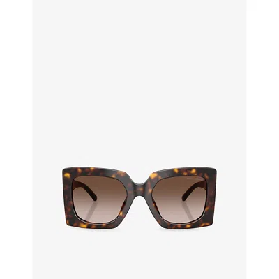 Dolce & Gabbana Womens Brown Dg4525b Square-frame Acetate Sunglasses In Yellow