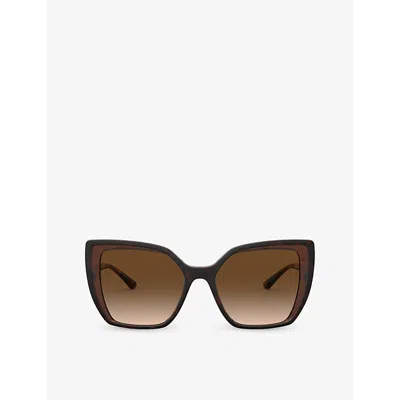 Dolce & Gabbana Dg6138 Square-frame Nylon Sunglasses In Brown