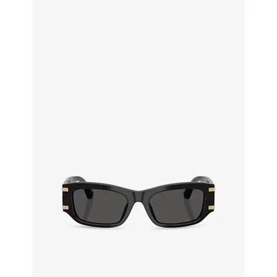Dolce & Gabbana Womens Dg4564 Rectangular-frame Acetate Sunglasses Black