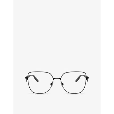 Dolce & Gabbana Womens Black Dg1358 Square-frame Metal Optical Glasses