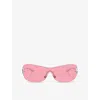 Dolce & Gabbana Womens Dg2308 Shield-frame Metal Sunglasses Silver In Silver