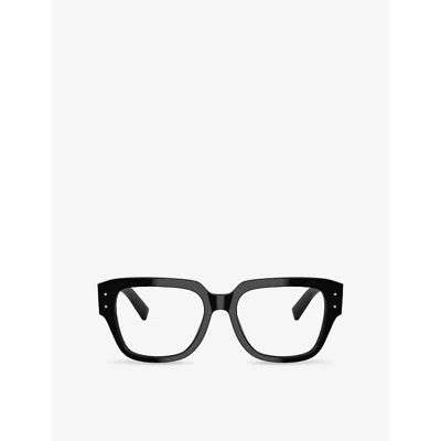 Dolce & Gabbana Womens Black Dg3405 Square-frame Optical Glasses