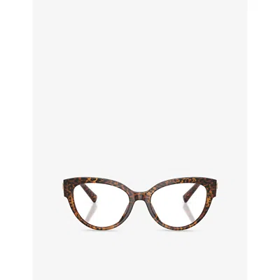 Dolce & Gabbana Womens  Dg3440 Cat-eye Acetate Eyeglasses In Brown