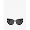 Dolce & Gabbana Womens Black Dg4472 Cat-eye Acetate Sunglasses In Black