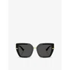 Dolce & Gabbana Womens Black Dg4474 Cat-eye Acetate Sunglasses In Black