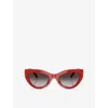 Dolce & Gabbana Devotion Sunglasses In Red