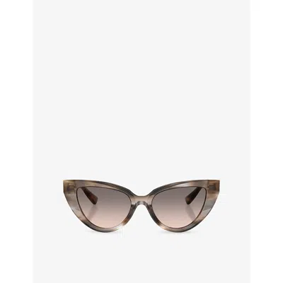 Dolce & Gabbana Womens Grey Dg4497 Cat-eye Acetate Sunglasses