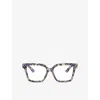 Dolce & Gabbana Womens Multi-coloured Dg3395 Square-frame Acetate Optical Glasses In Multi-coloured