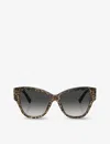 Dolce & Gabbana Womens Multi-coloured Dg4449 Butterfly-frame Acetate Sunglasses In Multi-coloured