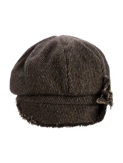 Pre-owned Dolce & Gabbana Womens Newsboy Cap In Brown