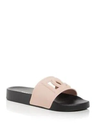 Pre-owned Dolce & Gabbana Womens Pink 20223 Round Toe Platform Slip On Slide Sandals 37