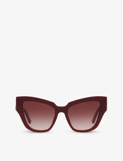 Dolce & Gabbana Dg4404 Cat Eye-frame Acetate Sunglasses In Red