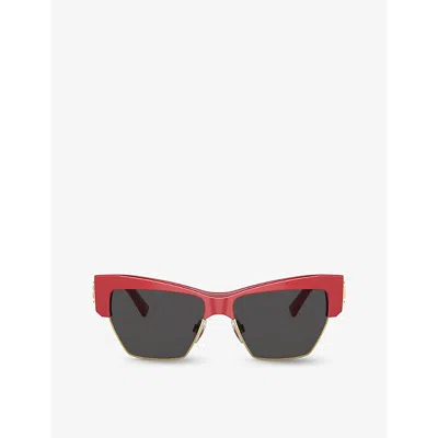 Dolce & Gabbana Dg4415 Cat-eye Acetate Sunglasses In Red