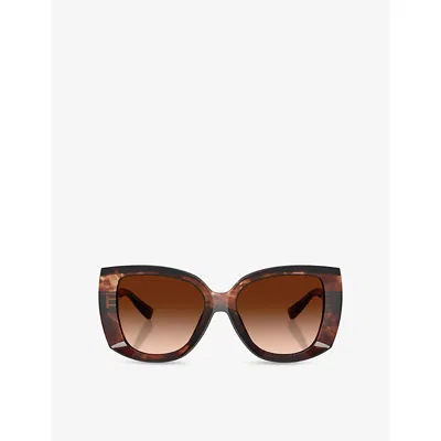 Dolce & Gabbana Womens Red Dg4495 Square-frame Acetate Sunglasses