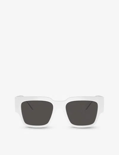 Dolce & Gabbana Dg6184 Square-frame Injected Sunglasses In White