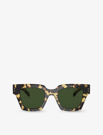 Dolce & Gabbana Dg4413 Square-frame Acetate Sunglasses In Yellow
