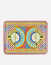 Dolce & Gabbana Wooden Tray Large Multicolor Unisex Onesize In Multicolor
