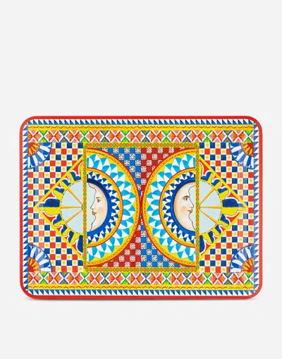 Dolce & Gabbana Wooden Tray Large Multicolor Unisex Onesize