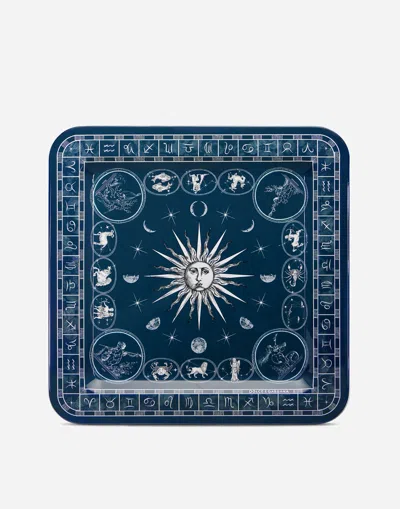 Dolce & Gabbana Wooden Tray Medium In Blue