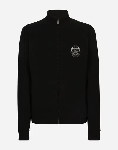 Dolce & Gabbana Logo-embroidered Cardigan In Multi