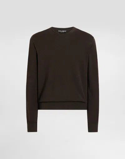 Dolce & Gabbana Wool And Cashmere Pullover In Brown