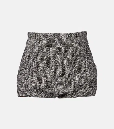 Dolce & Gabbana Wool And Silk-blend High-rise Shorts In Multi