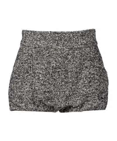 Dolce & Gabbana Wool And Silk-blend High-rise Shorts In White