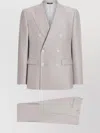 Dolce & Gabbana Wool And Silk Double-breasted Suit In Grey