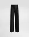 Dolce & Gabbana Wool And Silk Faille Trousers In Black