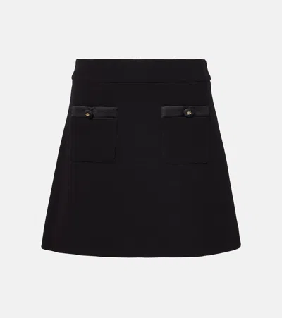 DOLCE & GABBANA WOOL AND SILK MINISKIRT