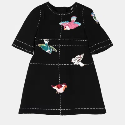 Pre-owned Dolce & Gabbana Wool Baby Dresses 24 In Black